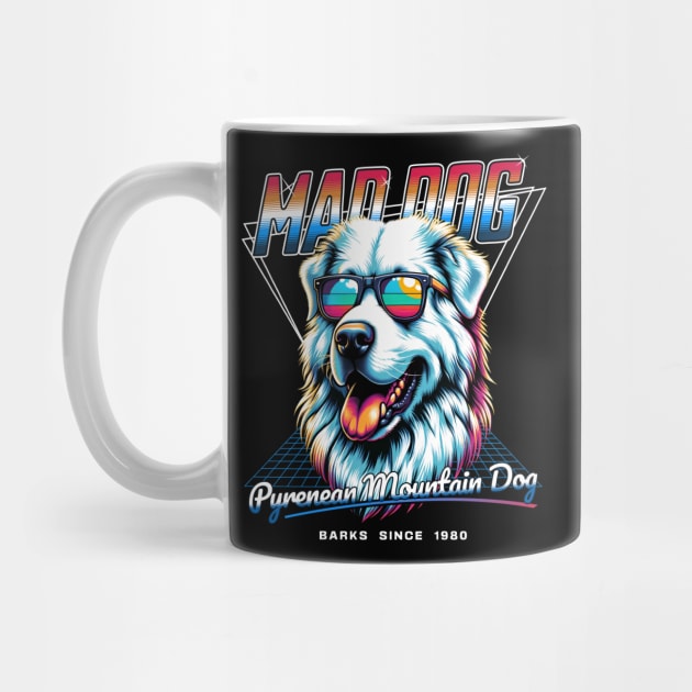 Mad Dog Pyrenean Mountain Dog by Miami Neon Designs